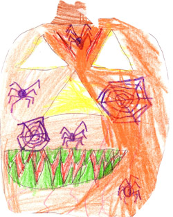 Sebastian's drawing of a pumpkin