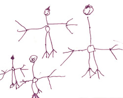 Family scene drawn by Sebastian