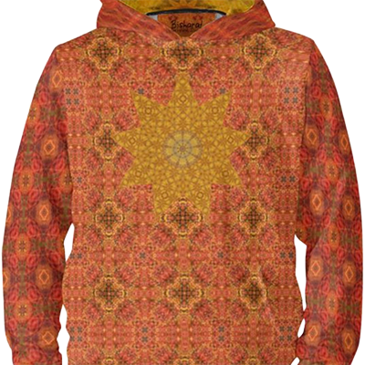 Autumn leaf orange and yellow sweatshirt pullover