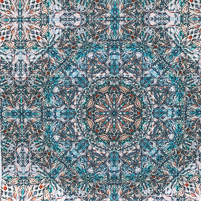 Peach colors in symmetrical pattern