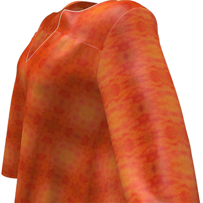 Blouse with a pattern of peach skins