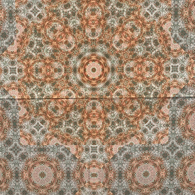Sunlight shines on some fabric I designed ; this fabric is made from a scan of a polished stone, and I call it polished stone pattern
