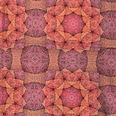 Peach colors in symmetrical pattern