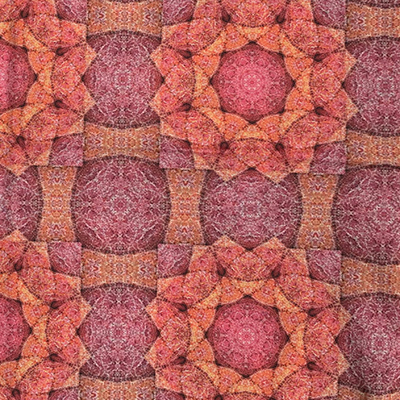 Peach colors in symmetrical pattern