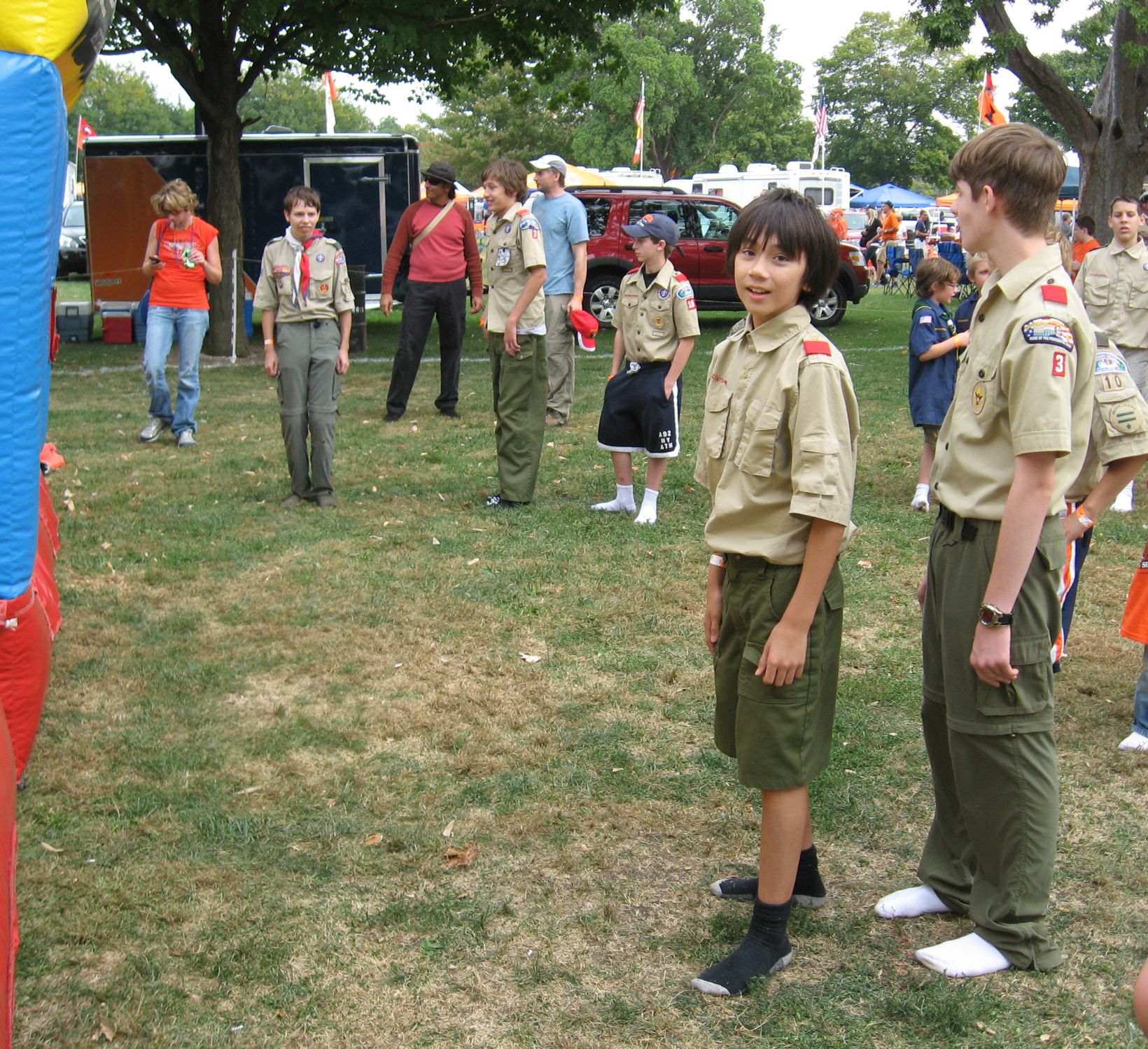 Arthur waiting in line