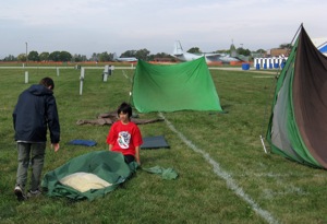 Packing up tents in Rantoul