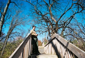 Sebastian with some cool trees