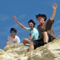 Eric on Monument Rocks in Kansas