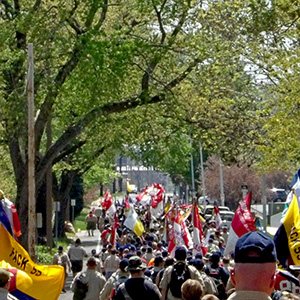 Lincoln Pilgrimage, marching down Second Street