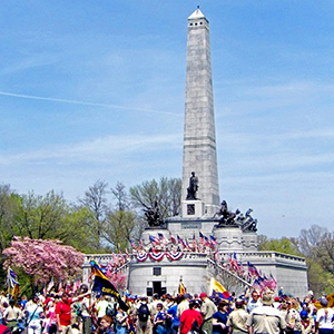 Lincoln Tomb on the Lincoln Pilgrimage day of April 24th