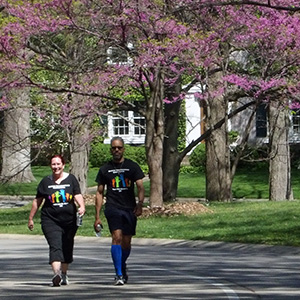 Holly Thompson is walking in Washington Park