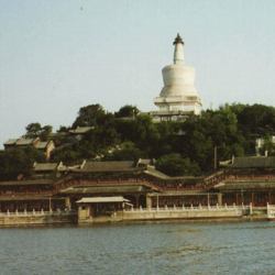 Pagoda and lake in Beijing