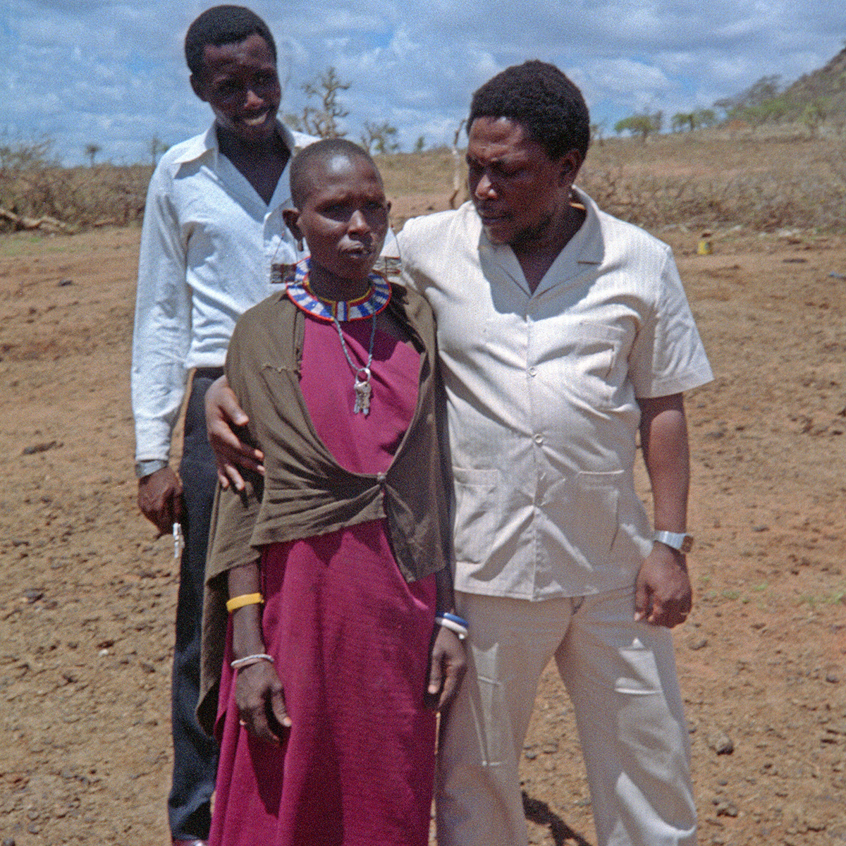 Masaii village Kiserian with Driver and woman