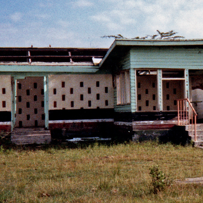 A ruin of a nice home in Nakuru. Doors and windows are gone, and the building is a shell