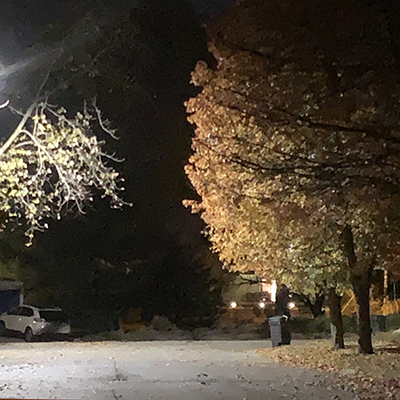 Our street at night