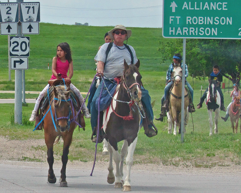 Riding horses near Fort Robinson