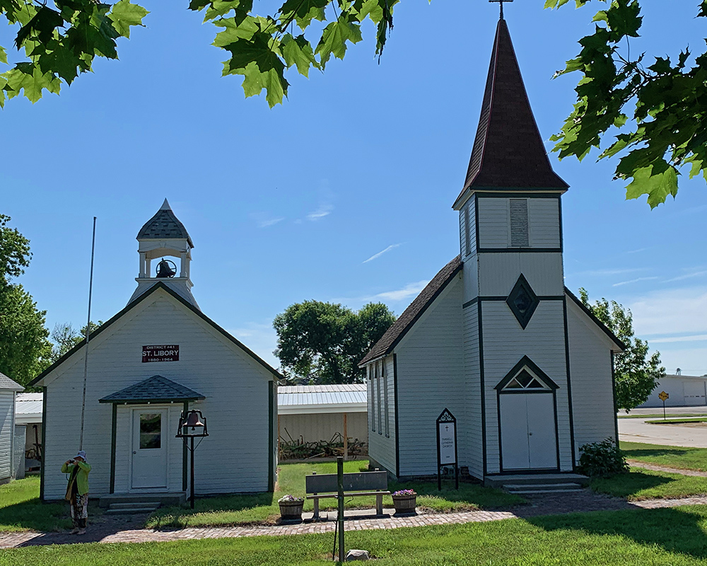 School House and Church in St Paul, Nebraska
