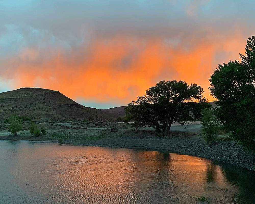 Looking west over the Bully Creek Reservoir.