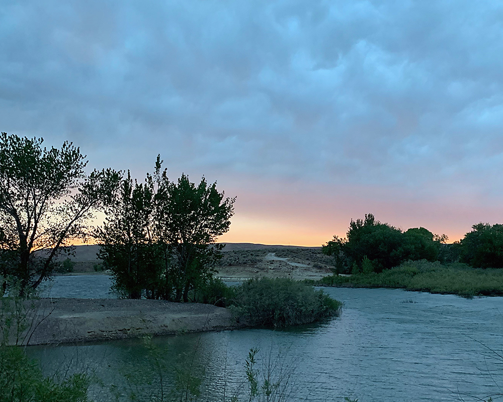 Looking west over the Bully Creek Reservoir.