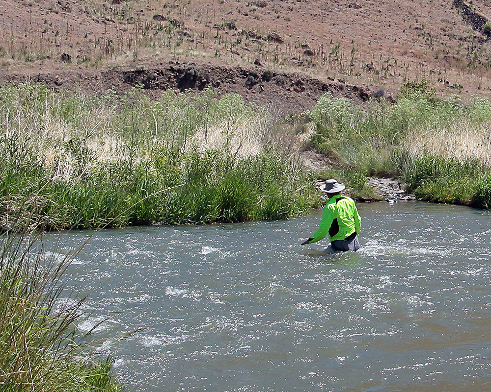 Eric is fording the Malheur River