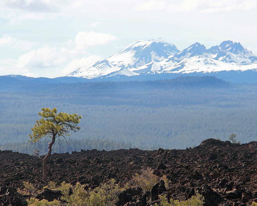 A scene in the Newberry Volcanic Park south of Bend in Oregon