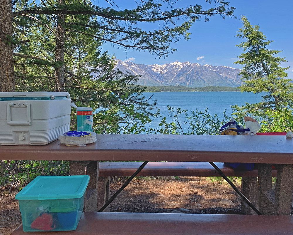 Picnic Table near Sacred Heart 