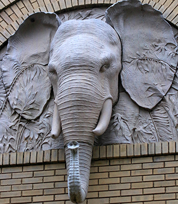 the Zoo's first elephant house