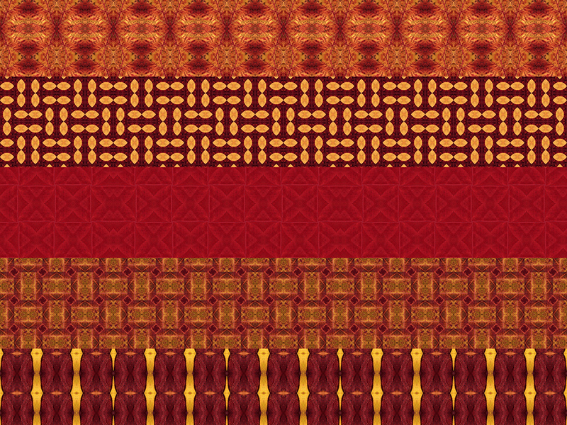 Many red colors in this pattern