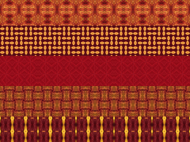 Many red colors in this pattern