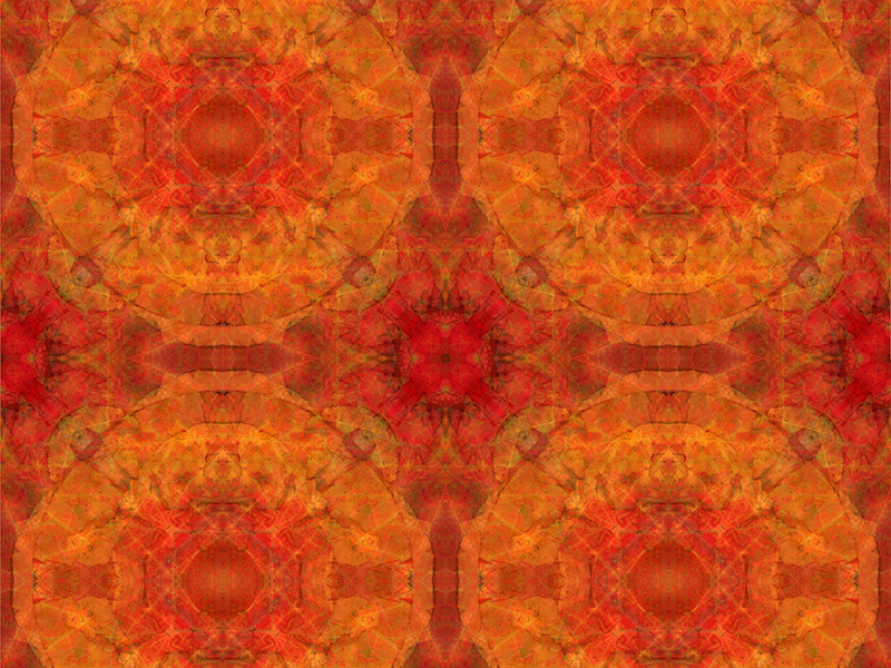 A pattern of orange, yellow, and red leaves