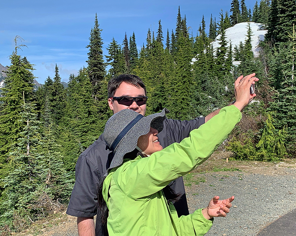 Sebastian and Jeri on the Hurricane Hill Trail on Hurricane Ridge