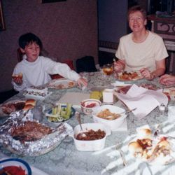 Sebastian and Virginia on Thanksgiving.