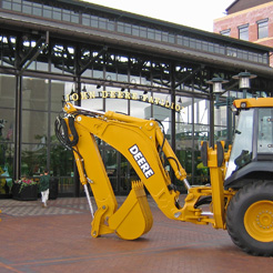 Outside the John Deere Pavilion