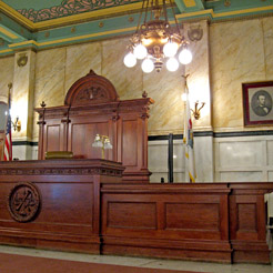 Interior of old McLean County Courthouse