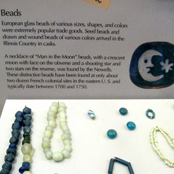 Starved Rock State Park museum sign about French colonial beads