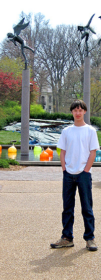 Sebastian in the Missouri Botanical Gardens