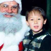 Sebastian with Santa Claus