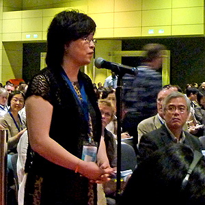 Melody addressing the panel in the fourth plenary session