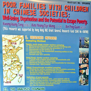 Poster about attitudes of poor families with Children in China, Hong Kong, and Taiwan
