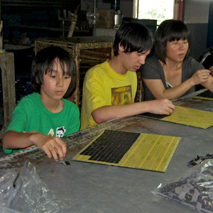 Working in a factory in Dongguan