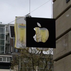 Shop sign in Amsterdam, Netherlands.