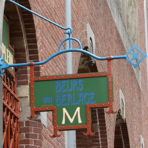 Shop sign in Amsterdam, Netherlands.