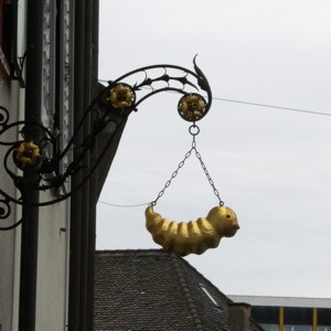 Shop sign in Basel, Switzerland.