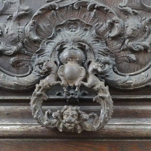 Man head door knocker-Rastatt, Germany.