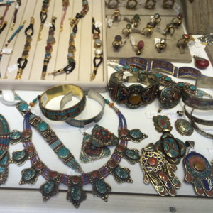 Beautiful Istanbul jewlery in a market.