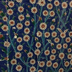 Tiles with flower patterns in Topkapi Palace-Istanbul, Turkey