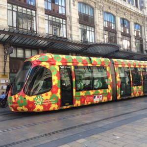 City tram-Montpellier, France. You won't see much of this in many other countries.