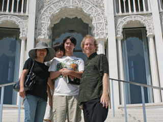 Hadley-Ives family at the temple