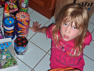 Niki with fireworks