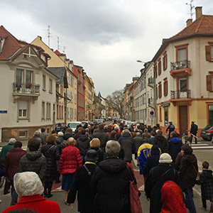 Carying the cross on Good Friday